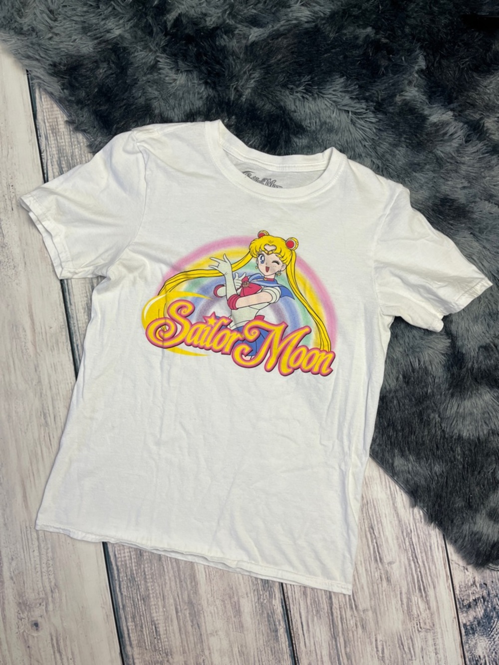 Sailor Moon White Graphic Short Sleeve Tee